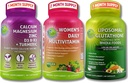 Vegan Bone & Imunitate Support Bundle - Liposomální Glutathione 500 mg s organickými celými potravinami + Ženský denní multitivitamin s vápníkem, hořčík, D3, K2, zinek a kurkuma