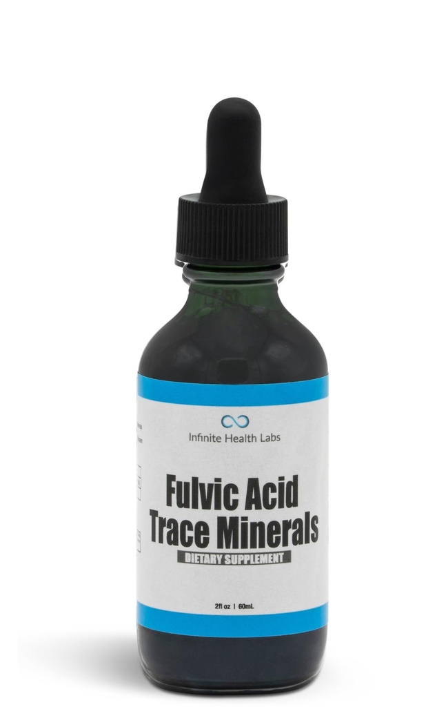 Fulvic Acid Trace Minerály dodatek - 169 Servings - Humic Acid Multimineral Electrolyte Liquid Drops - Biologicky dostupný extrakt