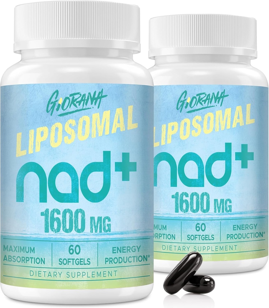1600 MG Lipozomální NAD + dodatek, NAD + Boosting dodatek, Superior Absorpce, Vitamin B3 pro stárnutí obrany, dlouhověkost, energie, opravy, Non- GMO, 120 Softgels