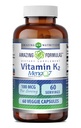 Amazing Applicas vitamin K2 Menaq7 MK7 dodatek 124; 100 Mcg CUP 124; Veggie Kapsle 124; Non-GMO CUP 124; gluten zdarma 124; Made in USA (1 balení, 60 Počet)