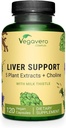 Vegavero Játra Podpora 124; Mléko Thistle dodatek 9000mg 6124; 120 Kapsle 124; Pampeliška, Artyčok, Cholin, Beetroot 6124; Játra vyčištění Detox a opravy 124; s 80% Silymarin 124; NO Additive & Vegan