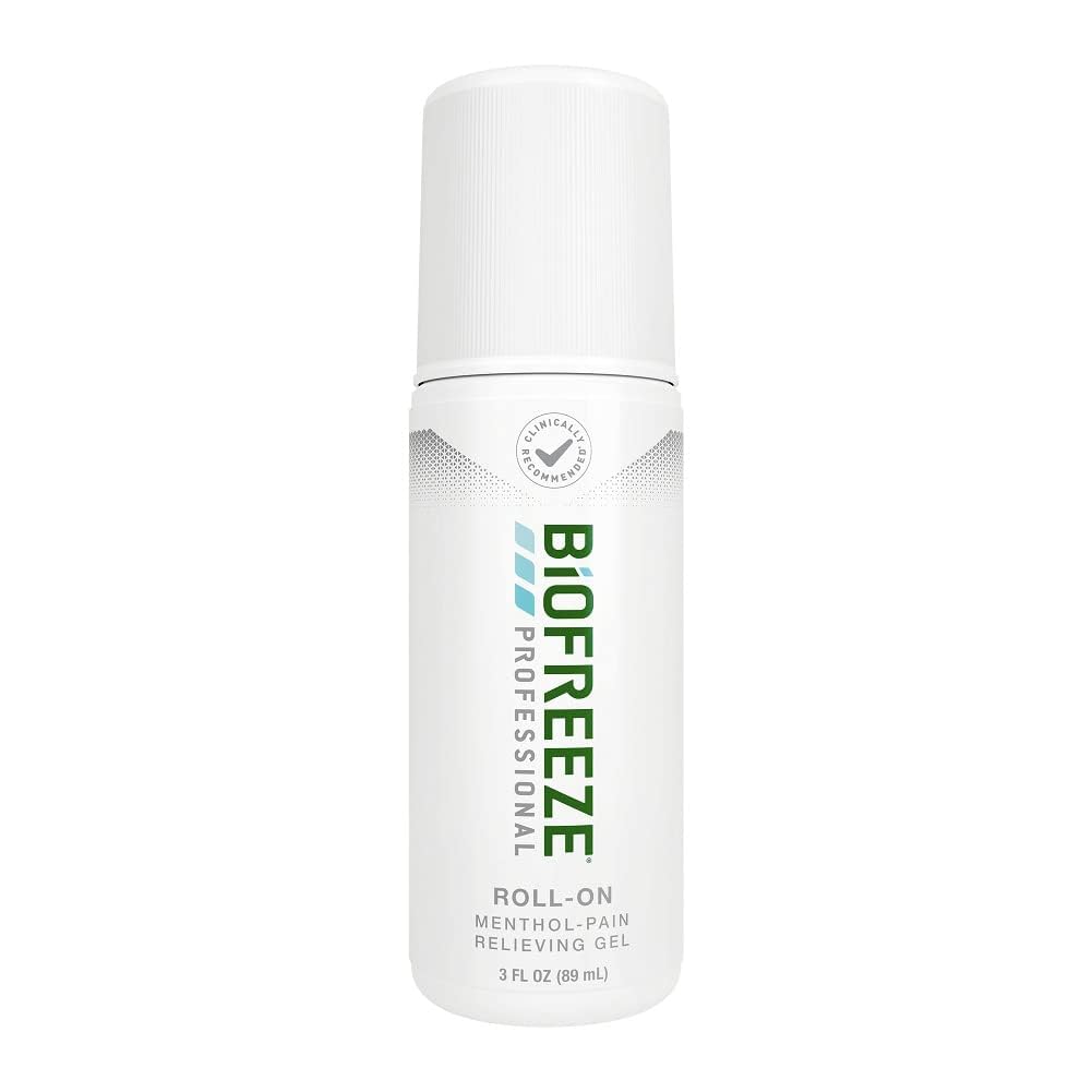 Biofreeze Professional Pain Relief Roll On, Knee & Lower Back Pain Relief, Artritis Pain Reliever, Neck Pain Relief, Cooling Joint Pain Relief, Roll- On Menthol Gel 3 Fl Oz