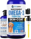 Omega 3 Rybí olej pro psy - Lepší než losos olej pro psy - Dog Fish Oil Supplemente - Snižte vypouštění & Svědění - Podporuje spojky, mozek, Heart Health - Dog Skin and Coat Supplement - Rybí olej Liquid
