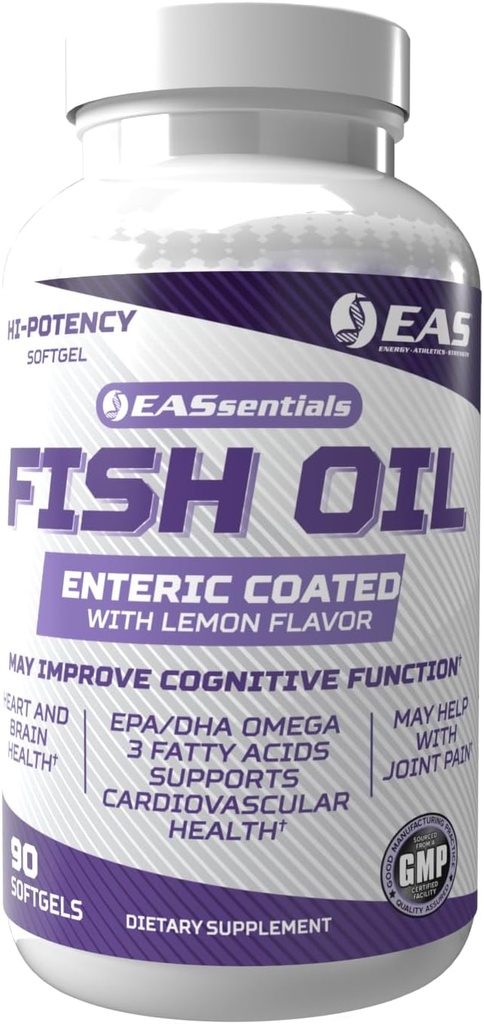 Experimentální a aplikované vědy High Potency Fish Oil PHAR124; EPA + DHA Omega-3s Fatty Acids for Heart & Brain Health PHAR124; Gluten Free, Non GMO PHAR124; Enteric Coated with Lemon Flavor PHAR124; 90 Softgels