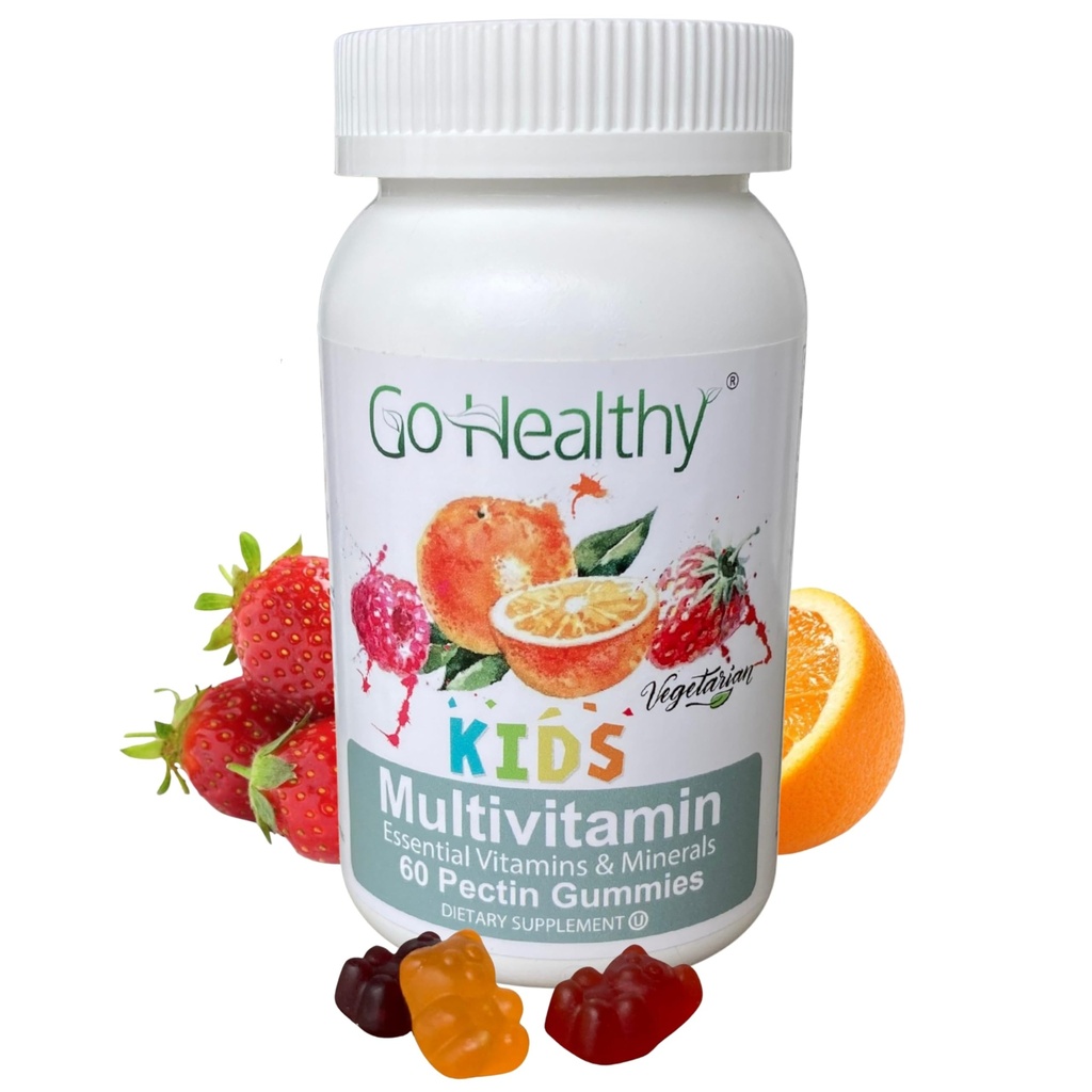 Jdi zdravé děti multivitaminové gumy, Imunitní podpora, Děti vitamínové gumy, Kosher Kid Vitamin, Halal, Non- GMO, Gluten- Free Tasty Gummy - 30 Služeb