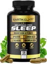 Zemní elixír 4- in-1 Spánková pomůcka (120 kaps) w / Apigenin 50mg, Magnesium Glycinát 200mg, L Theanine 200mg & Valerian Root for Sleep Aid 300mg Apigenin 124; Apigenin dodatek pro spánek 124; Prášky na spaní