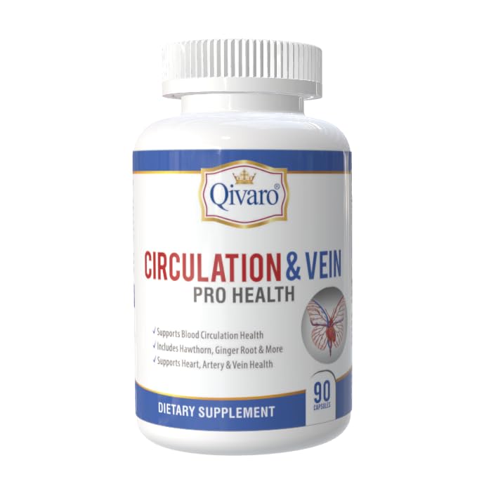Cirkulace & Vein Pro dodatek - Obsahuje Niacin, L- Arginin, Ginger, Cayenne Pepper, Hawthorn & Diosmin - 90 Kapsle