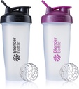 BlenderBottle Classic Shaker Bottle Perfect for Protein Shakes and Pre Workout, 28- Ounce (2 Pack), Barvy May Vars