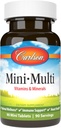 Carlson - Mini- Multi, Vitamíny & Minerály, Imunitní Podpora & Srdce Zdraví, Optimální Wellness, 90 mini tablet.