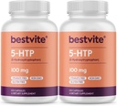 BESTVITE 5- HTP 100mg (240 tobolek) (120 x 2) - No Stearates - No Flow Agents - Non GMO - Gluten Free