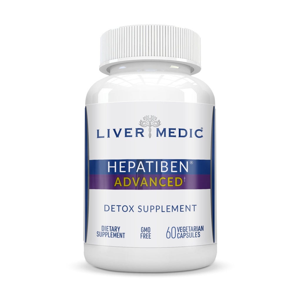 Hepatiben Játra Detox Cleanse, Non- GMO, w / Digestivní opravy. Přírodní doplněk jater w / Mléko Thistle, Silybin, NAC, Cholin, Turmeric, Berberine, L-Glutathione 60CT