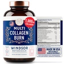 Termogenní vícekolagenové spalovací kapsle - Hydrolyzované vícekolagenové komplexy typů I, II, III, V, X, Marine Collagen, Hyaluronic Acid - Krása a antiaging doplněk pro ženy a muže - 90 pilulky