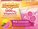 Emergen- C 1000mg vitamín C prášek, s antioxidanty, B vitaminy a elektrolyty, Imunity doplňky pro imunitní podporu, Kofein Free Fizzy Drink Mix, Pink Lemonade Flavor - 30 Počet (balení po 12)