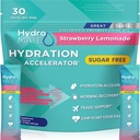 Electrolyte Powder Sugar- Free Hydration Packets Strawberry Lemonade Hydromate 30 Sticks