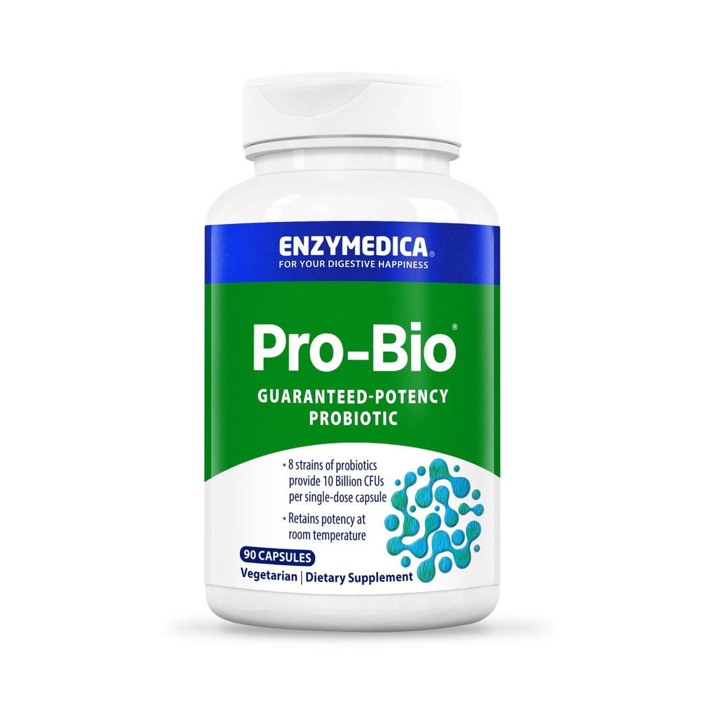 Enzymedica, Pro- Bio, Stabilní, Stomach- Acid Residant Probiotic for Health Digestion, 10 Milionů CFU, 90 Počet
