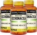 MASON NATURAL Echinacea, imunitní systém Booster, podporuje celkové zdraví, Bylinný dodatek, 60 Kapsle (Balení po 3)
