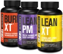 Jacked Factory Burn-XT Klinicky studovaný termogenní spalovač tuků (120 Kapsle), Lean PM Nighttime Fat Burner a Sleep Aid (120 Kapsle), Lean-XT Caffeine- Free Weight Loss Dodatek (60 Kapsle)