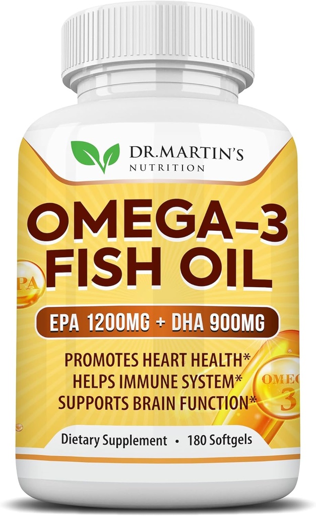 Omega 3 Fish Oil 3750mg Triple Strength 124; EPA 1200mg + DHA 900mg Fatty Acids Omega 3 Dodatek Omega 3; Podporuje zdravé srdce, imunitní systém, oči, kůže a mozková funkce 124; 180 Neškodné Softgels