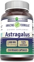 Amazing Approvas Astragalus 2000 mg Per Serving Capsule Supplementary 124; Made from Pure Astragalus Membranaceus Plant Root Extract 124; Non- GMO Approval 124; Gluten Free (250 Count)