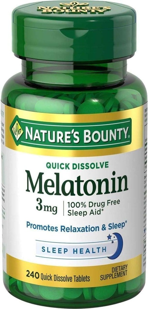 Příroda 's Bounty Melatonin 3 mg tablety 240 tablet (balení po 4)