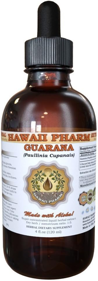 Guarana Liquid Extract, Guarana (Paullinia Cupanais), doplněk tinktury 4 oz