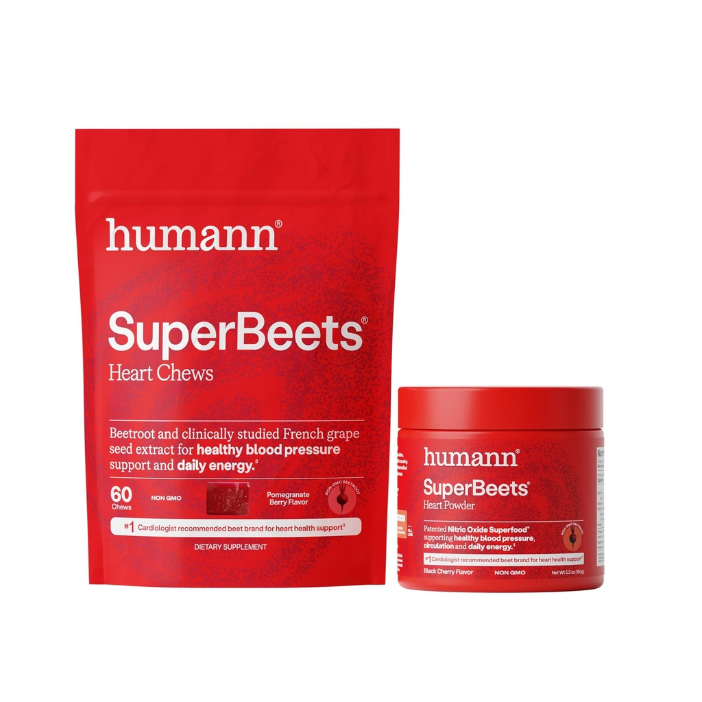 Humann SuperBeets Chews srdce & Black Cherry Powder