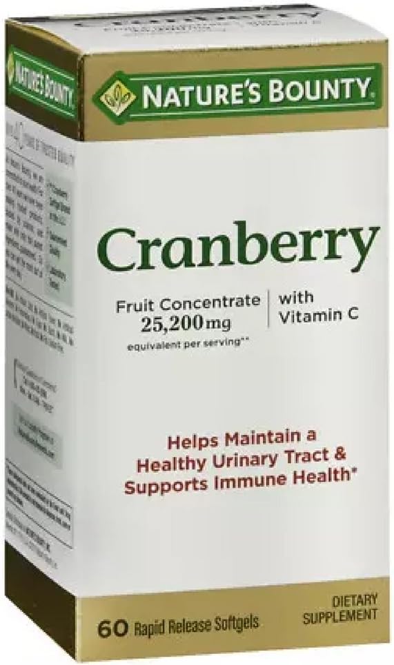 Přírodní Bounty Cranberry Dietní dodatek 60 měkké gely (balení po 4)