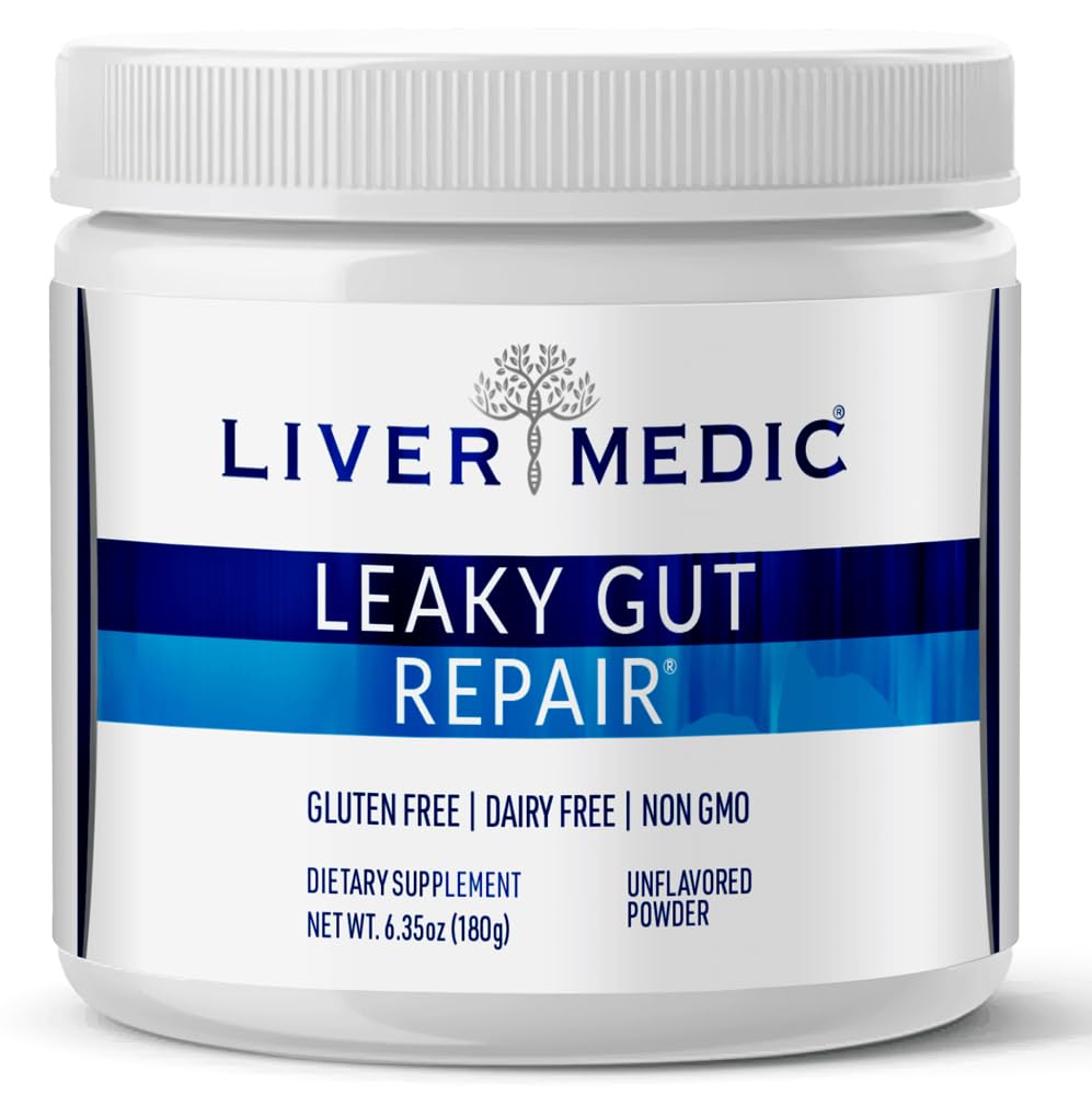 Leaky Gut Opravy Gut Zdravotní podpora Prášek glutamin Slippery Elm pro IBS Heartburn Relief Bloating to Soothe Stomach pro ženy a muže Kapsle (Neochucené) 180g