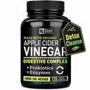 Organic Apple Cider Ocet Kapsle + Digestive Enzymy & Probiotika (1500mg Ibrahim 124; 120 Kapsle) Syrové Apple Cider Ocet pilulky & Fiber dodatek pro Gut zdraví, imunitní podpora, Digestion & Detox Cleanse