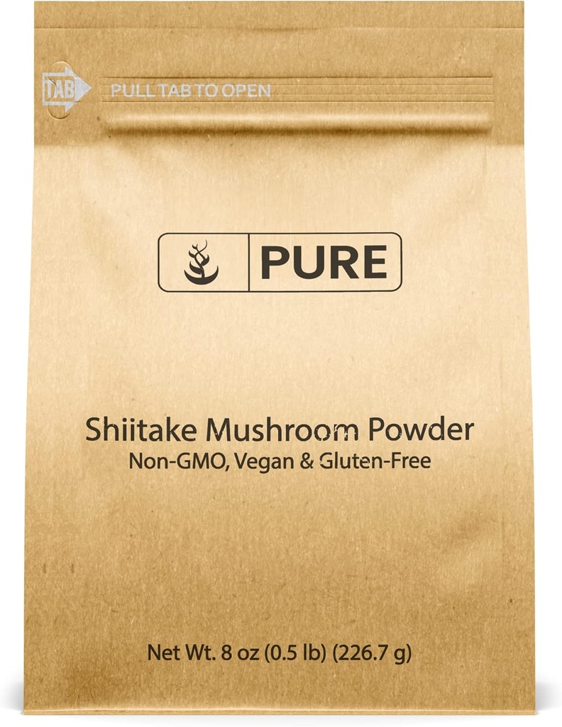 PURE Original INGREDIENTS Shiitake Houba (8oz) Black Forest Houba, Bylinný extrakt, Tradiční dodatek.