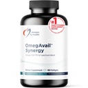 Designy pro zdraví Omegavail Synergy - Omega komplex pro dospělé - Omega 3-6-7-9 mastné kyseliny z brutnáku a Macadamia Oil + Triglycerid (TG) Rybí olej s DHA & EPA (180 Softgels)