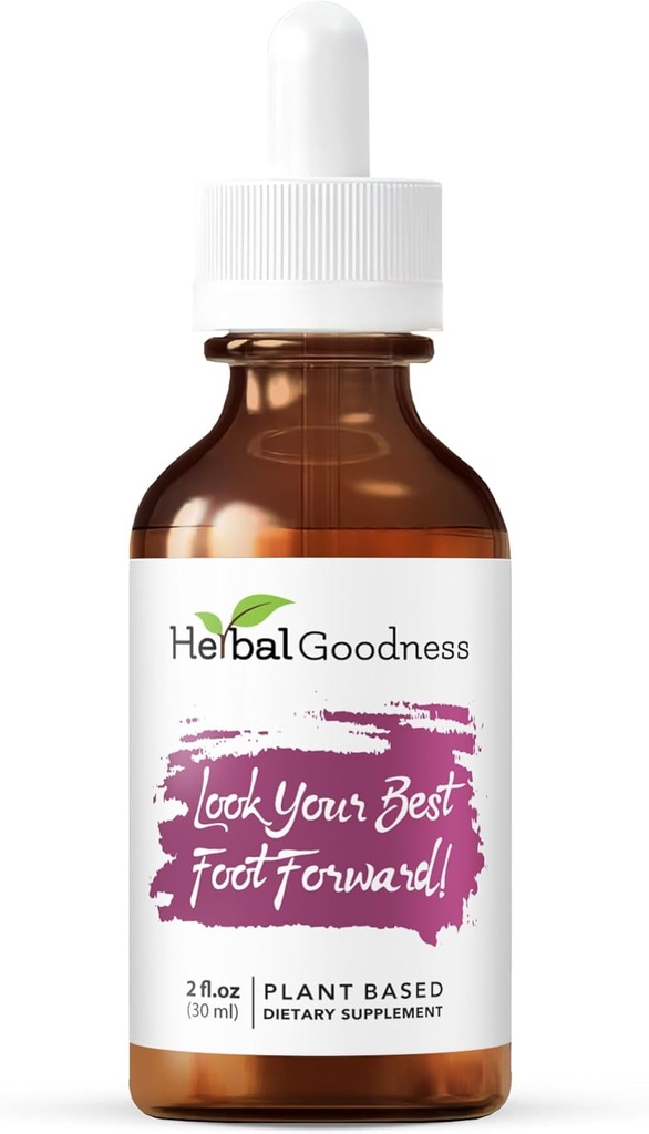 Bylinné Bohyně Podívejte se na své nejlepší nohy vpřed - 2oz láhev - Plant- based Beauty Liquid Extract pro pleť, vlasy a nehty. Náhradní tekutý kolagen pro ženy & Biotin, doplňky koňského ocasu