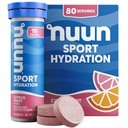Nuun Sport Electrolyte Tablety s hořčík, vápník, draslík, chlorid & sodík, gluten Free & Vegan, Citrus Fruit, 8 Pack (80 Služební celkem)