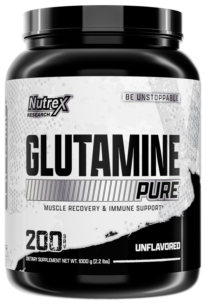 Nutrex Research L-glutamin Powder - 200 Služeb - Čisté neochucené, Non- GMO & gluten zdarma