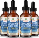 2000MG Liposomal Glutathione Liquid, 98% Absorpce, Aktivní forma L-Glutathione dodatek, Vegan Friendly, Výkonný antioxidační komplex pro imunitní systém, Stárnutí obrany, Detox, 8 FL.OZ