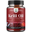 Krill Omega 3 Fish Oil Softgels - Koncentrované Krill EPA & DHA Fish Oil Omega 3 Dodatek pro ženy a muže pro imunitní podporu, Zdravý mozek a zdraví srdce - Neškodlivý doplněk mastných kyselin - 30 Počet