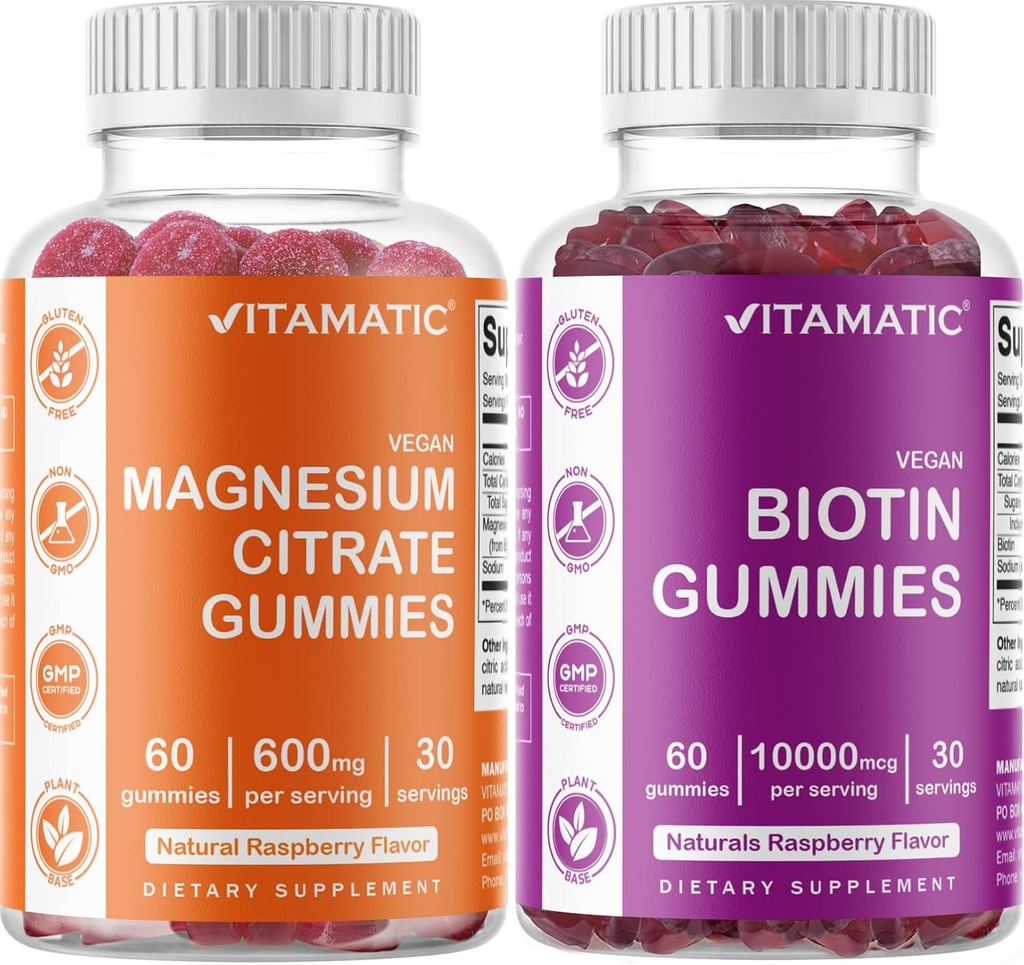 Vitamatická hořčíková guma a biotinové gumy - 60 Veganů