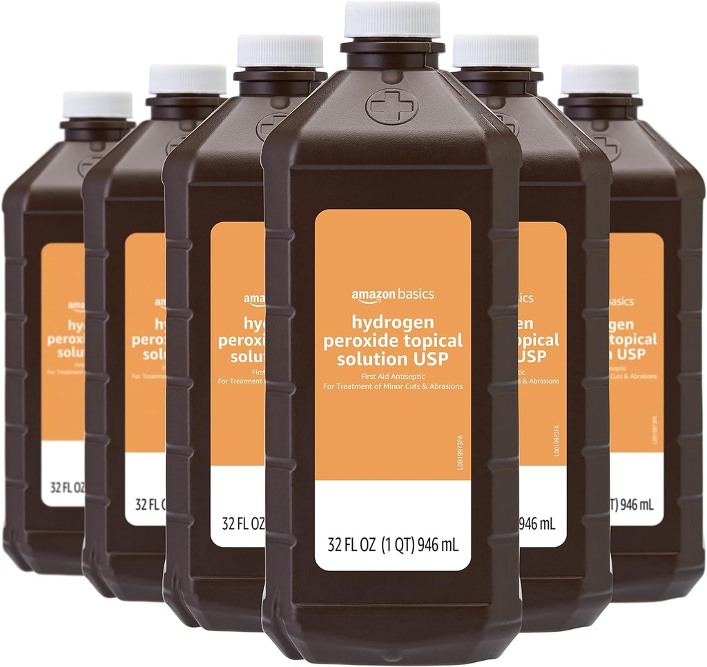 Základy Hydrogen peroxide Topical Solution USP, Neochucené, 32 Fl Oz, balení po 6 ks