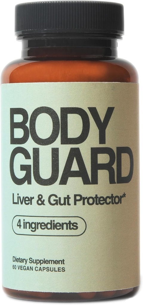 Bodyguard Játra Detox & Gut Health, Setria ® Liposmal Glutathione 250mg, Master Antioxidant, Post- Celebration Formule, Red Flush Support, Vegan, Gluten Free, Made in USA, 4 ingredience, 60 Kapsle