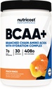 Nutricost BCAA + Hydration Powder (Peach Rings) 30 Servings - Branched Chain Amino Acids with Hydration Complex - Gluten- Free, Non- GMO