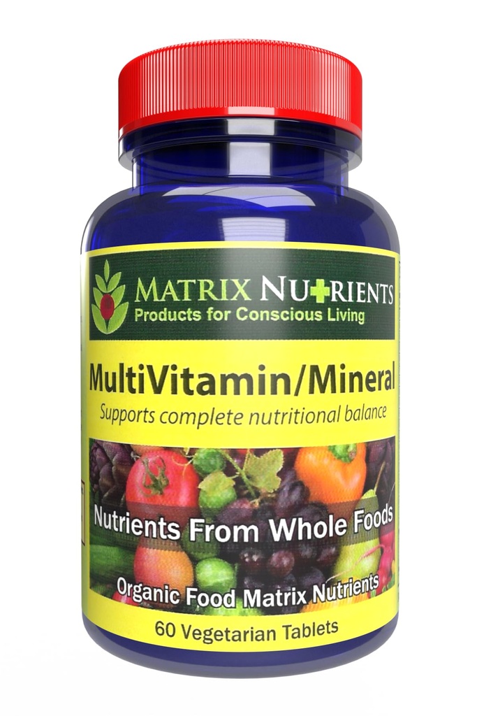 MULTIVITAMIN - Mineral - 100% organické, celé jídlo, kompletní multivitamín - Skvělé pro každodenní zdraví, životní styl a další: Vitamin A, Vitamin C, Vitamin D, Vitamin E a mnohem více! Veganské tablety (60ct)
