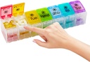 Velký Pořadatel pilulek 7 den s Spring- Open Design- Týdenní Pořadatel pilulek 2 krát denně s AM PM Velké kompartmenty Pill Box pro doplňky Pill Držák kontejneru Vitamíny Medicine Organizátor