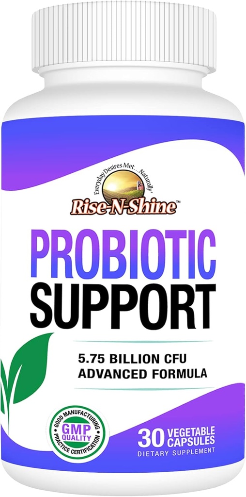 Rise- N- Shine Probiotika pro ženy a muže - 5.75 Miliardy CFU 7 Kroužek - 30 Kapsle