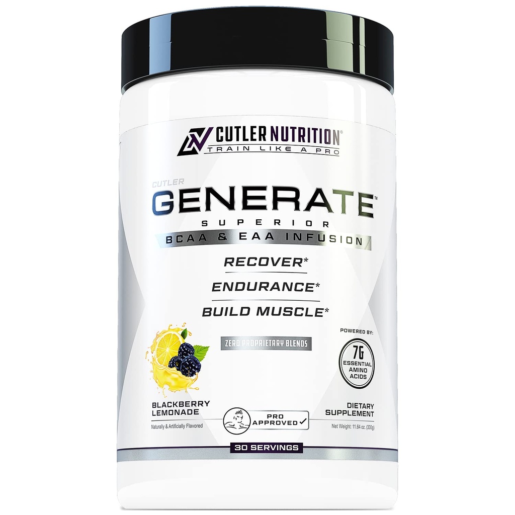 Generovat EAA a BCAA Powder: Nejlepší příspěvek Workout Recovery Drink a rozvětvený řetězec aminokyselin dodatek s esenciální aminokyseliny, 5g BCAA, 2g EAA currency 124; BlackBerry Lemonade, 30 Servings