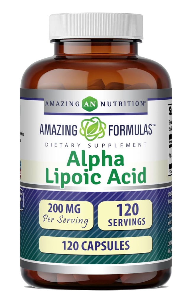 Úžasné Alpha Lipoic Acid 124; 200 Mg Amino Acid Dodatek 124; Kapsle 124; Non- GMO Acid 124; Gluten- Free Acid 124; Made in USA (1 balení 124; 120 Počet)