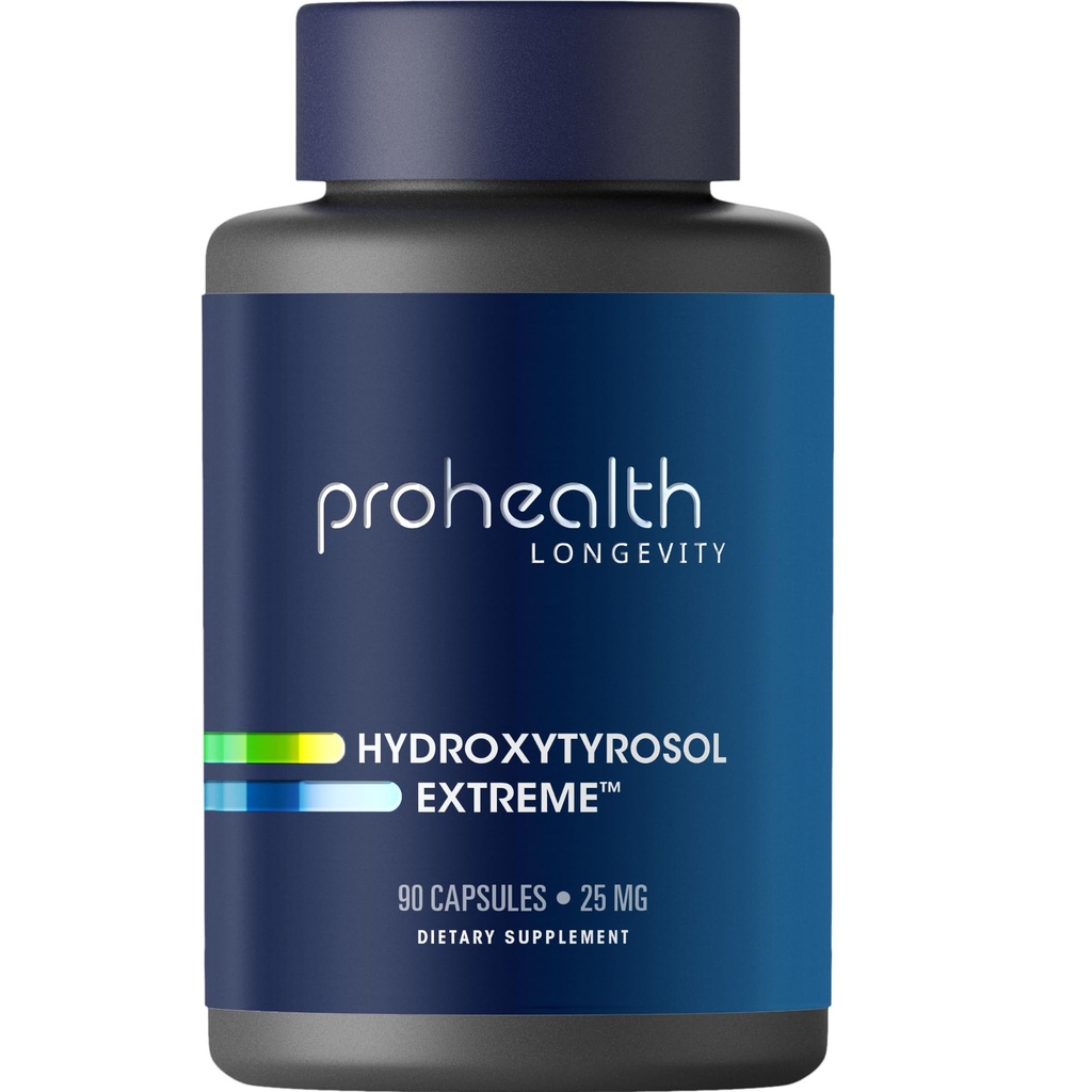 ProHealth Hydroxytyrosol Extreme - Hydroxytyrosol Supplement, Olive Leaf Extract (Olive Leaf Extract Organic) (90 Vegetariánské kapsle) Gluten Free, Soy Free.