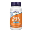 Nyní Potraviny doplňky, Krill & CoQ10, Fosfolipid- bound Omega-3, Podpora srdce *, 60 Softgels