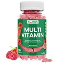 Multivitaminové žvýkačky pro dospělé, Denní Gumový vitamin pro ženy a muže, Imunitní podpora Multivitaminový dodatek, Ault Multi VIT vitamin s vitaminy A, C, D, E, B-6, B-12, Zinek - 60 Gummies