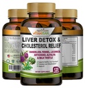 VITAMISAN Vyčištění jater Detox Doplňky s Mlékem Thistle- Fennel- Alfalfa-Vitamin B- Artichoke- Dandelion Root Support Muži & Ženy 120 Caps Detox Cleanse & Boost Imunity