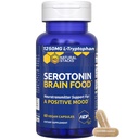 Serotonin Brain Food - 1250mg L- Triptofan & 400mg Rhodiola Rosea Supplement - Návnada Supplement for Stress Relief - Neurotransmiter Support with Magnesium Glycinate & Zinek - 60 Kapsle